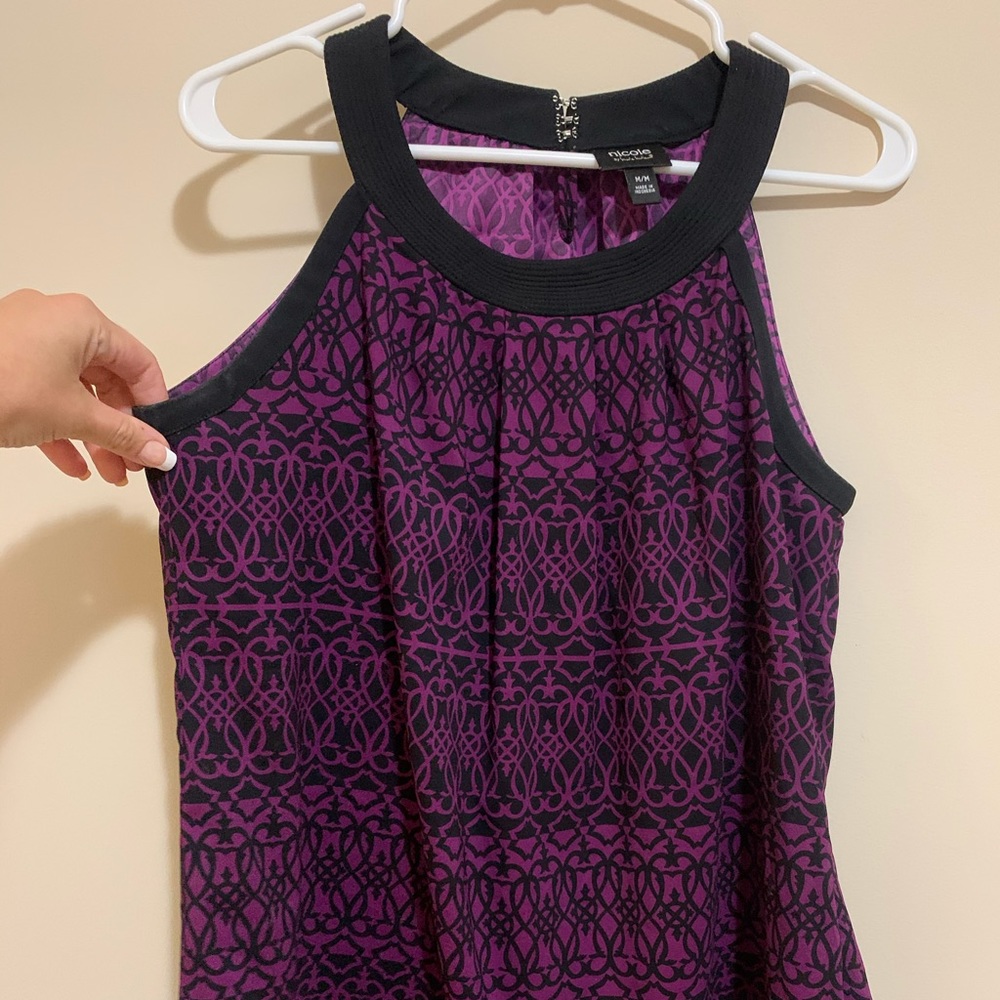 Purple high neck top